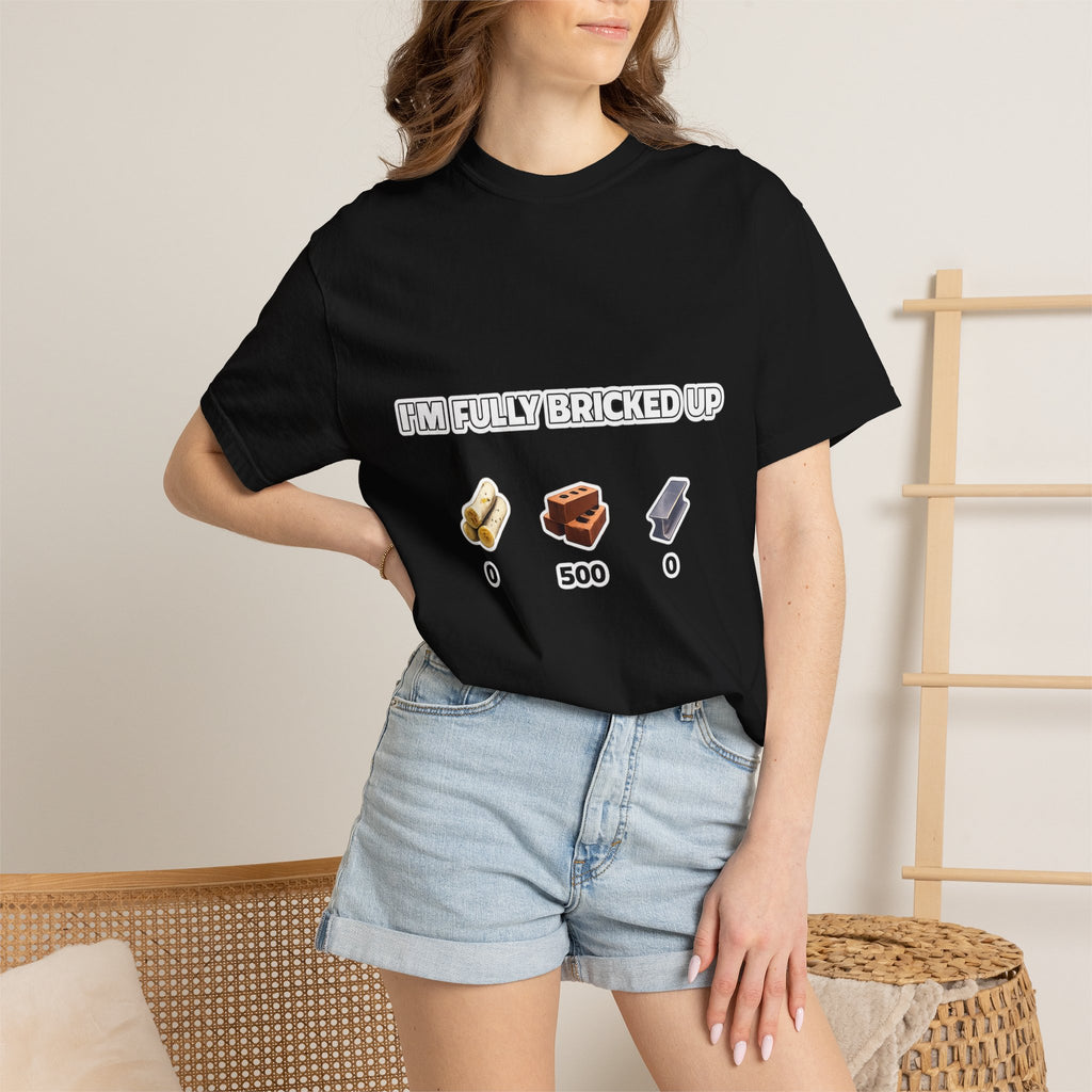 Bricks Collector T-Shirt — "I'm Fully Bricked Up" Gaming Brick Count Tee