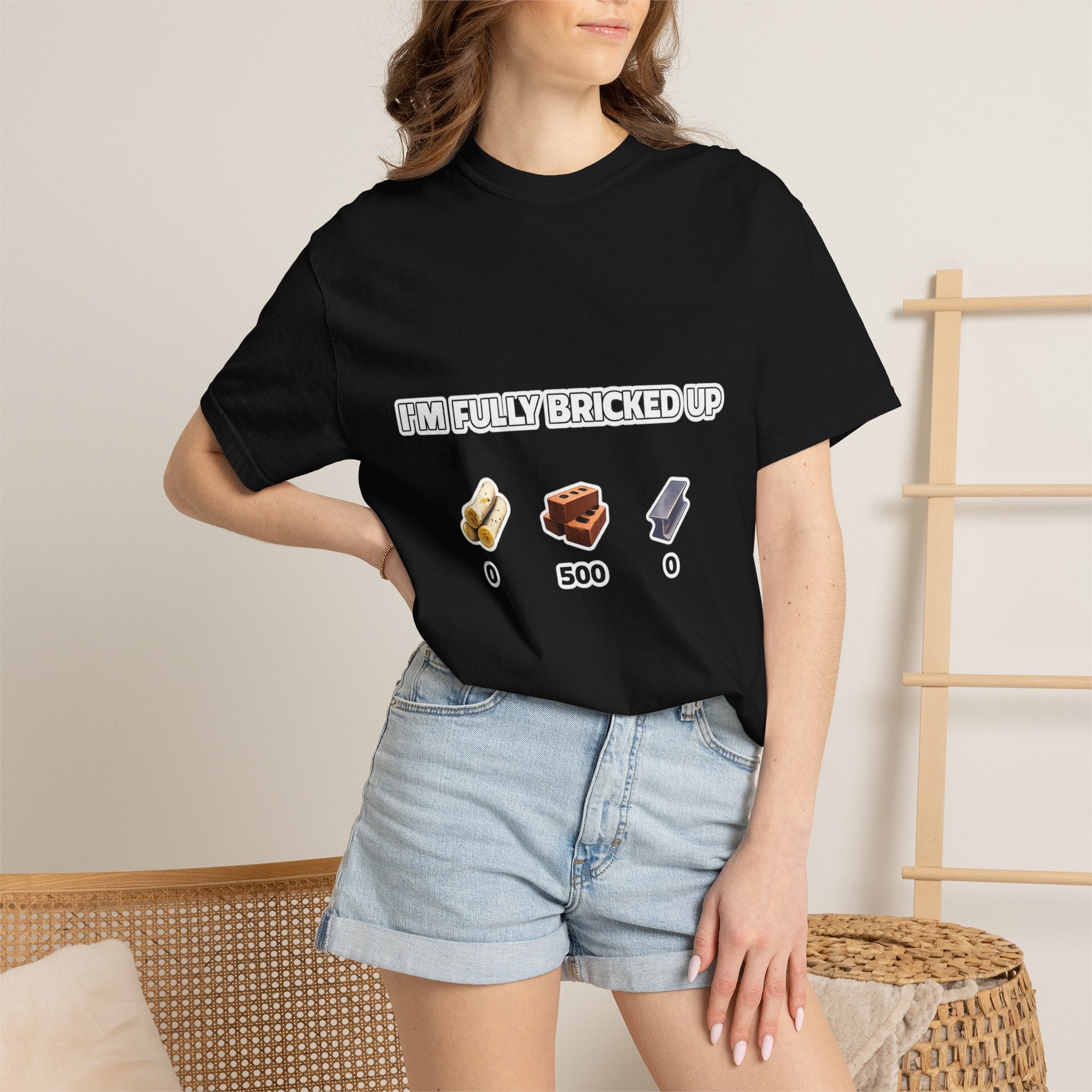Bricks Collector T-Shirt — "I'm Fully Bricked Up" Gaming Brick Count Tee
